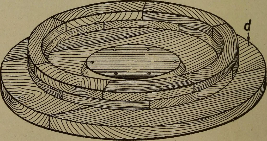 An illustration from Pattern making; a practical treatise for the pattern maker on wood-working and wood turning, tools and equipment, construction of simple and complicated patterns, modern molding machines and molding practice, 1916, leaf 237