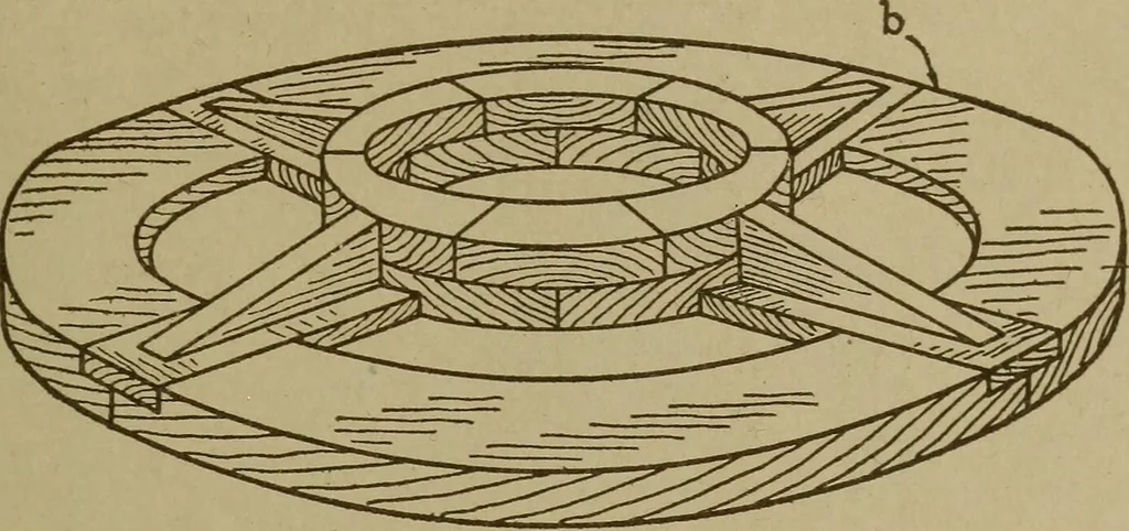 An illustration from Pattern making; a practical treatise for the pattern maker on wood-working and wood turning, tools and equipment, construction of simple and complicated patterns, modern molding machines and molding practice, 1916, leaf 238