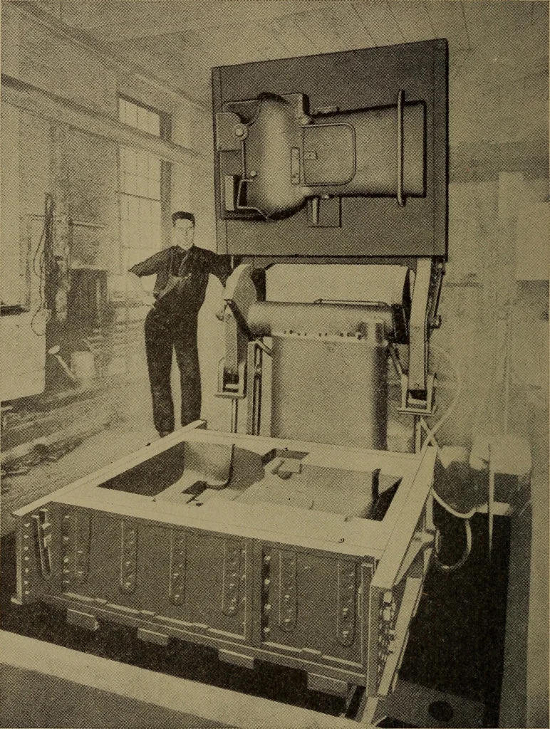 An illustration from Pattern making; a practical treatise for the pattern maker on wood-working and wood turning, tools and equipment, construction of simple and complicated patterns, modern molding machines and molding practice, 1916, leaf 9