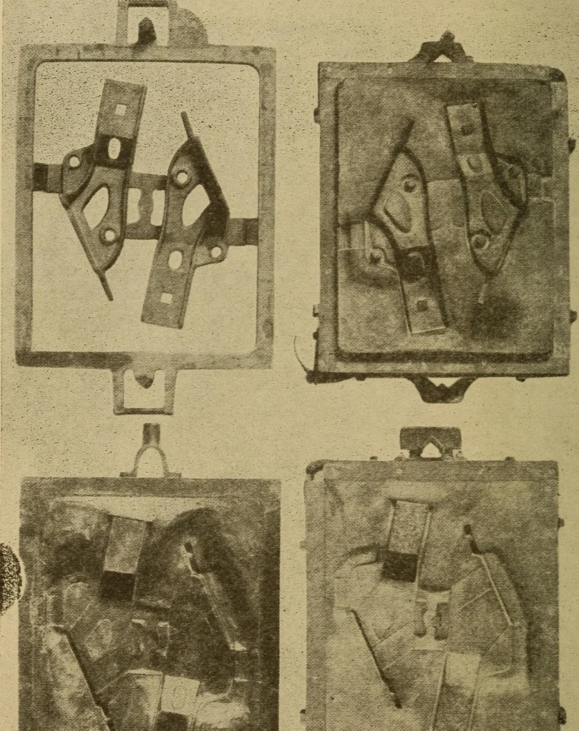 An illustration from Pattern making; a practical treatise for the pattern maker on wood-working and wood turning, tools and equipment, construction of simple and complicated patterns, modern molding machines and molding practice, 1921, leaf 15