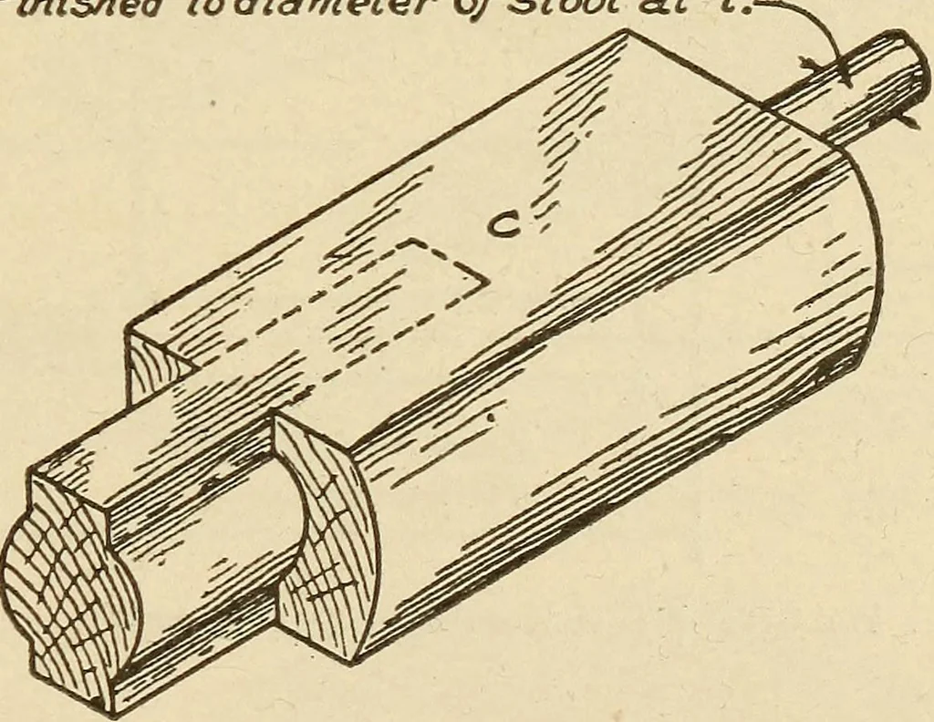An illustration from Pattern making; a practical treatise for the pattern maker on wood-working and wood turning, tools and equipment, construction of simple and complicated patterns, modern molding machines and molding practice, 1921, leaf 208