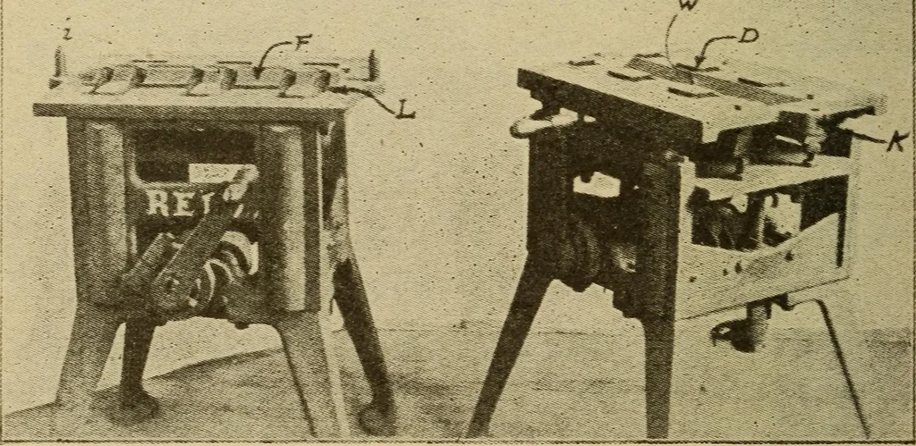 An illustration from Pattern making; a practical treatise for the pattern maker on wood-working and wood turning, tools and equipment, construction of simple and complicated patterns, modern molding machines and molding practice, 1921, leaf 211