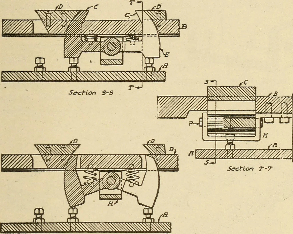 An illustration from Pattern making; a practical treatise for the pattern maker on wood-working and wood turning, tools and equipment, construction of simple and complicated patterns, modern molding machines and molding practice, 1921, leaf 212