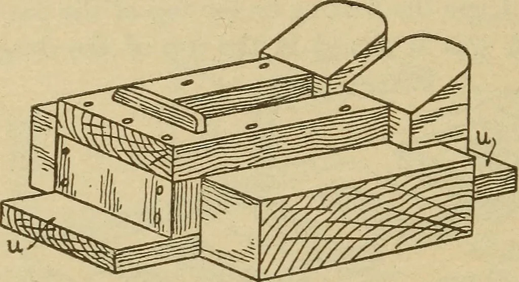 An illustration from Pattern making; a practical treatise for the pattern maker on wood-working and wood turning, tools and equipment, construction of simple and complicated patterns, modern molding machines and molding practice, 1921, leaf 215