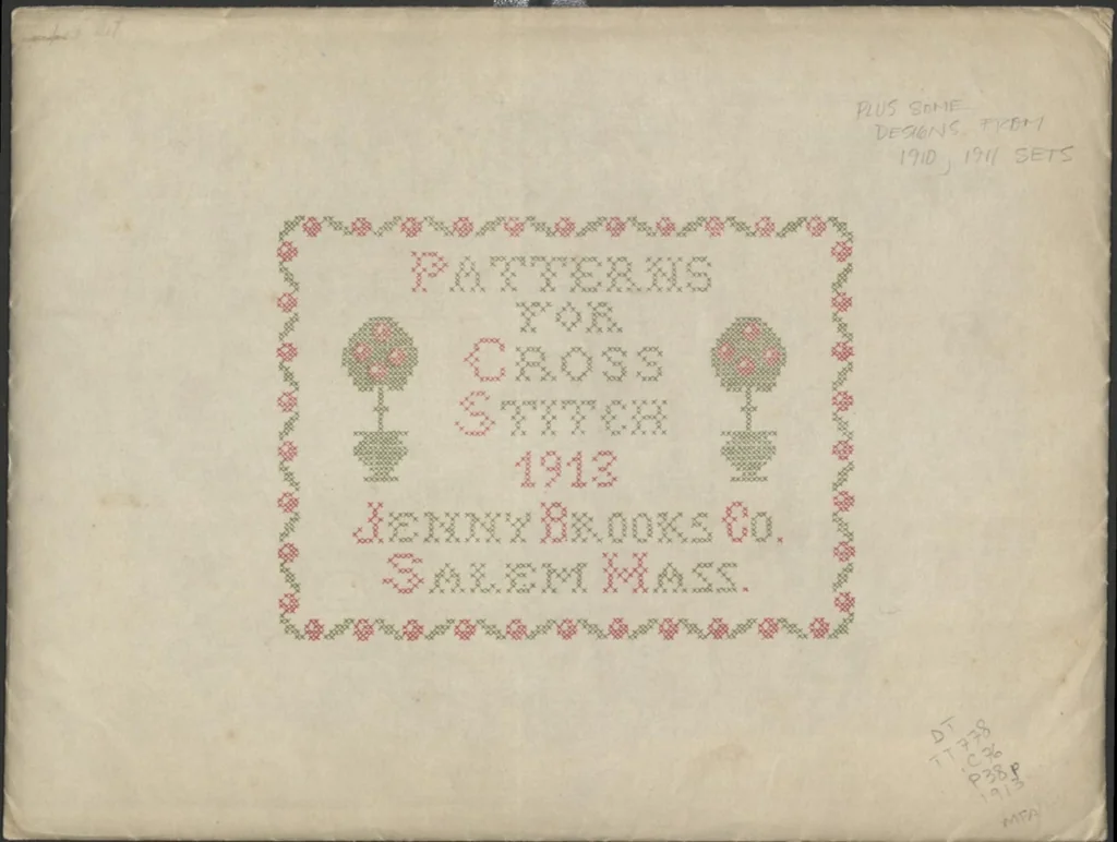 An illustration from Patterns for cross stitch., 1913, leaf 0