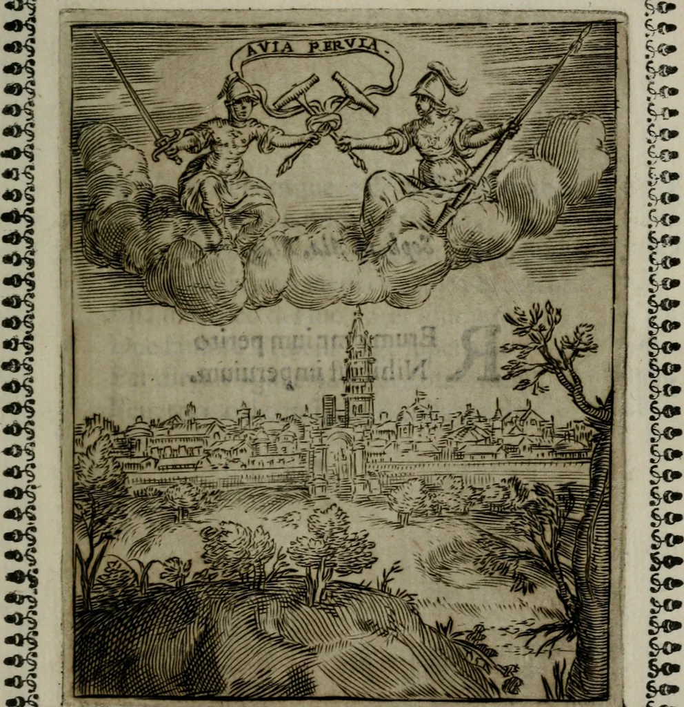 An illustration from Pauli Maccii Emblemata, 1628, leaf 18