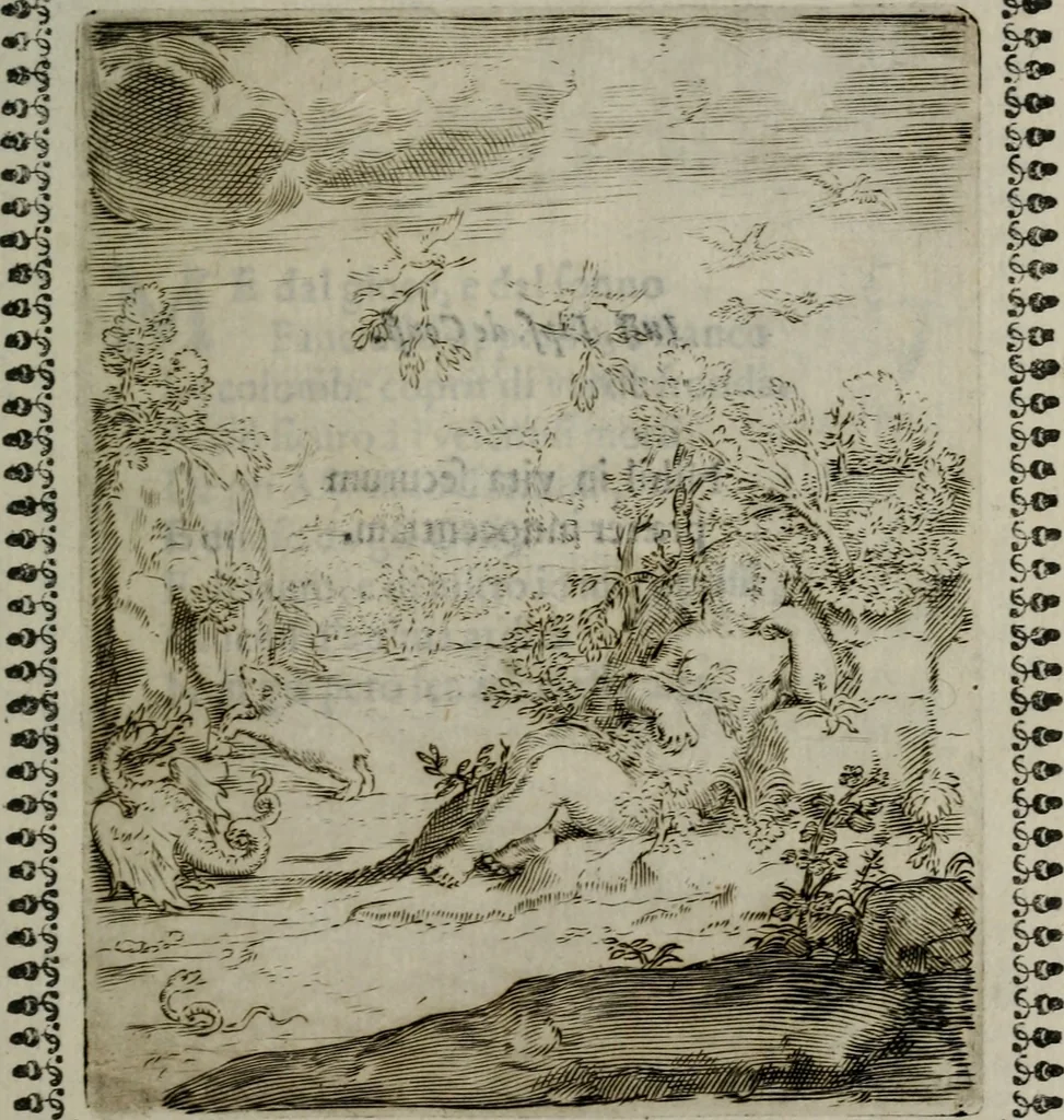 An illustration from Pauli Maccii Emblemata, 1628, leaf 82