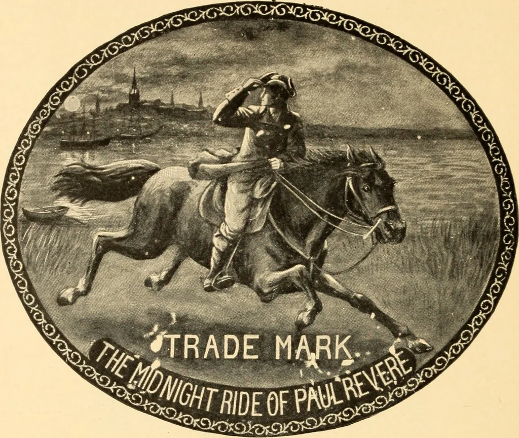 An illustration from The Paul Revere album : containing a complete description of Goss' "Life of Col. Paul Revere," and more than twenty engravings with descriptions of incidents in the life of the hero of the "Midnight ride," April 18, 1775, 1904, leaf 31