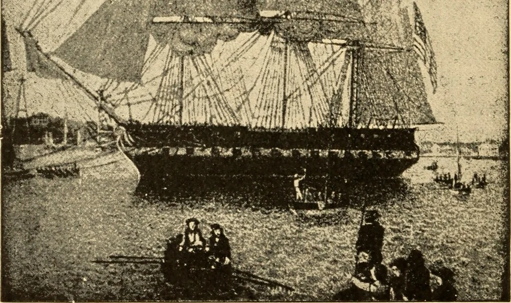 An illustration from The Paul Revere album : containing a complete description of Goss' "Life of Col. Paul Revere," and more than twenty engravings with descriptions of incidents in the life of the hero of the "Midnight ride," April 18, 1775, 1904, leaf 47