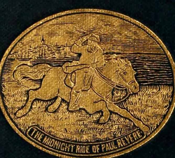 An illustration from The Paul Revere album : containing a complete description of Goss' "Life of Col. Paul Revere," and more than twenty engravings with descriptions of incidents in the life of the hero of the "Midnight ride," April 18, 1775, 1904, leaf 55