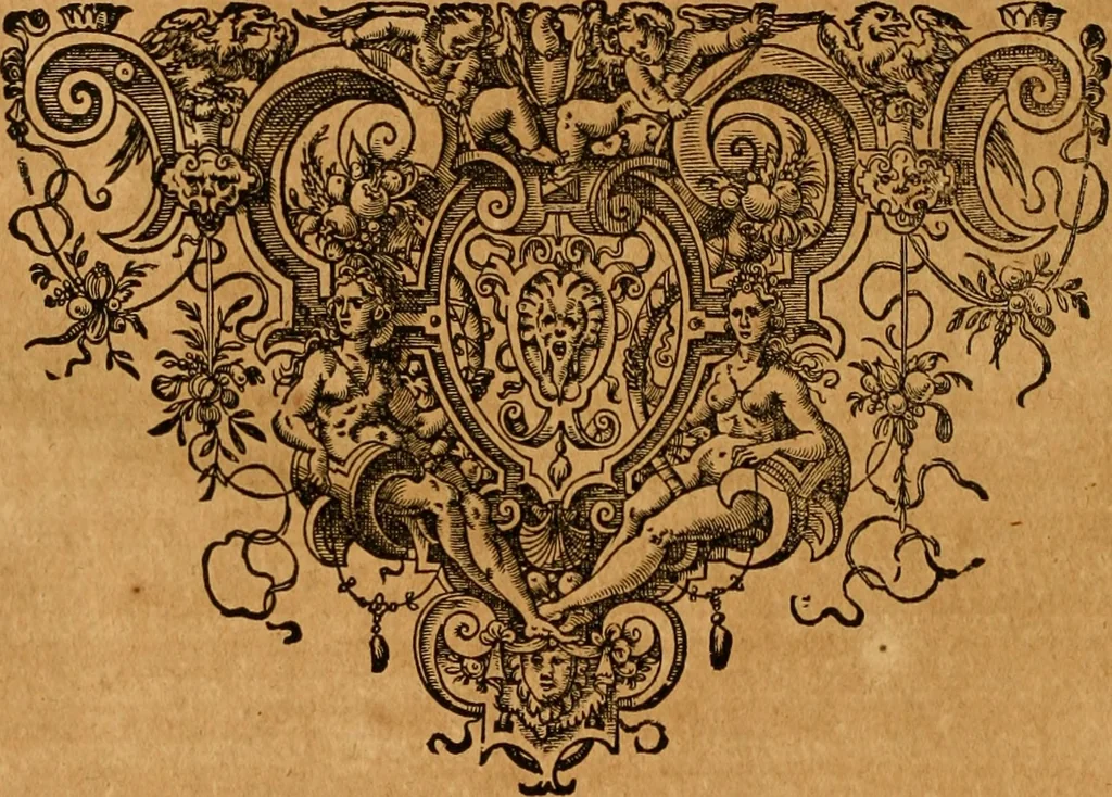 An illustration from Pausaniæ accurata Graeciae descriptio : qua lector ceu manu per eam regionem circumducitur: a Guilielmo Xylandro Augustano diligenter recognita, & ab innumeris mendis repurgata. Accesserunt annotationes, quæ a G. Xylandro paulo ante obitum inchoatæ, nunc vero a Frid. Sylb. continuatæ ... addita etiam doctissima Romuli Amasæi versio .., 1583, leaf 13