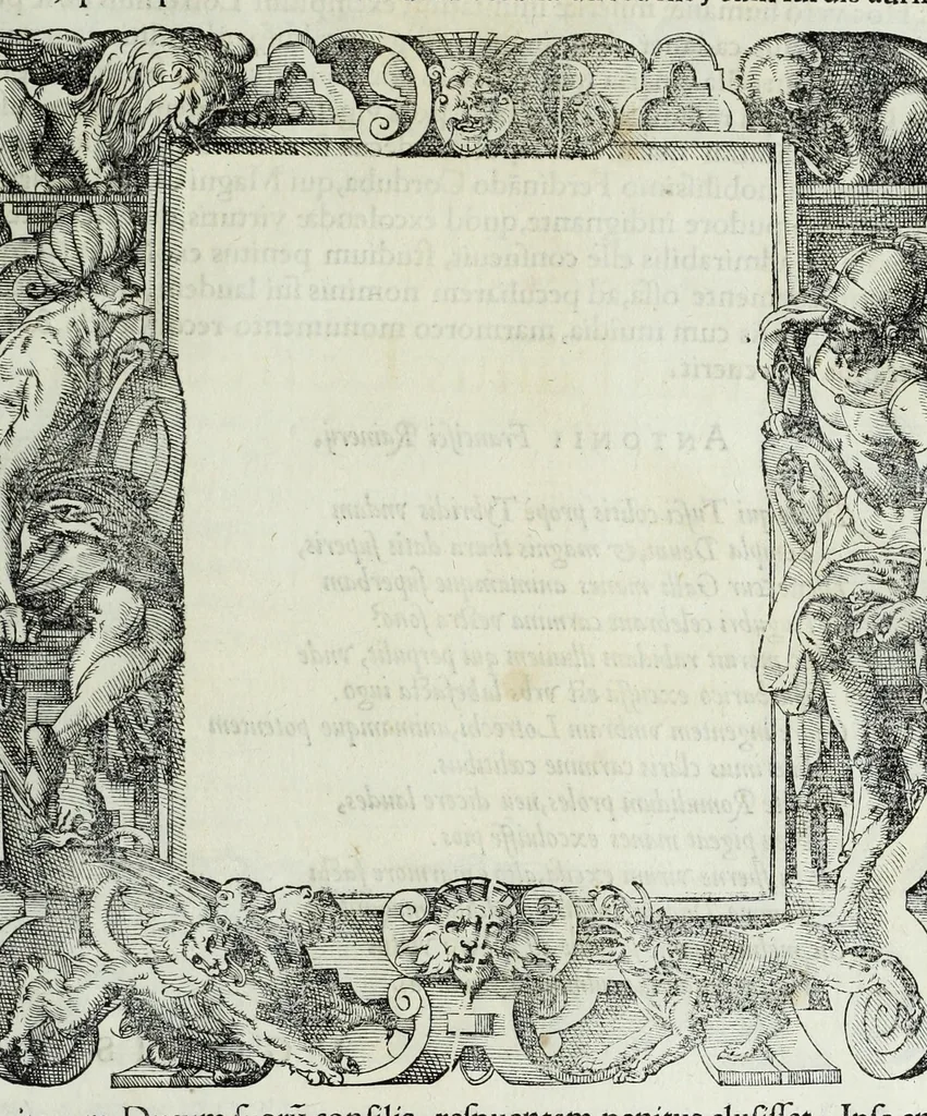 An illustration from Pavli Iovii novocomensis episcopi nvcerini Elogia virorum bellica virtute illustrium : septem libris iam olim ab authore comprehensa, et nunc ex eiusdem Mvsaeo ad viuum expressis imaginibus exornata, 1575, leaf 299