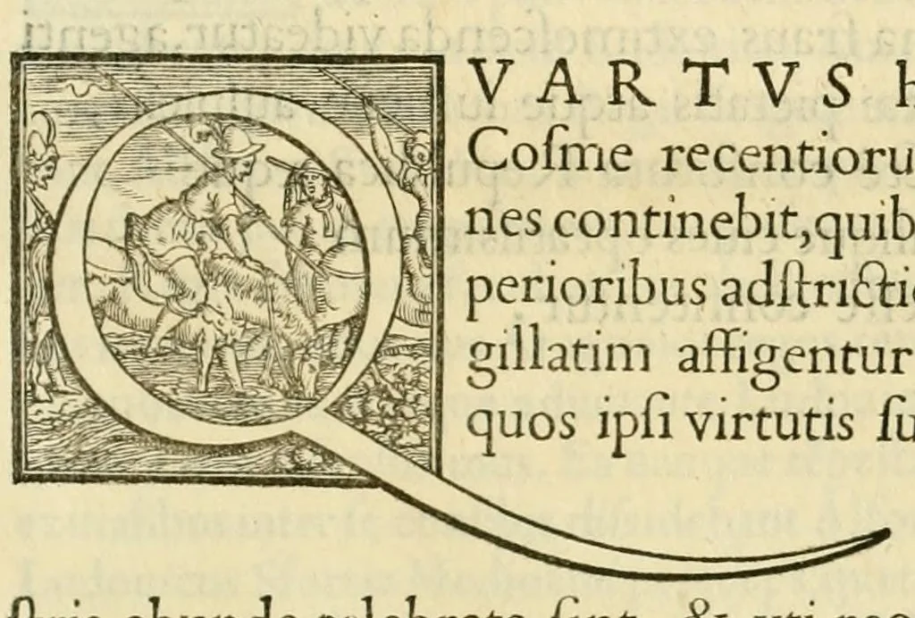 An illustration from Pavli Iovii novocomensis episcopi nucerini Elogia virorum bellica virtute illustrium veris imaginibus supposita : quæ apud musæum spectantur. Volumen digestum est in septem libros, 1551, leaf 167
