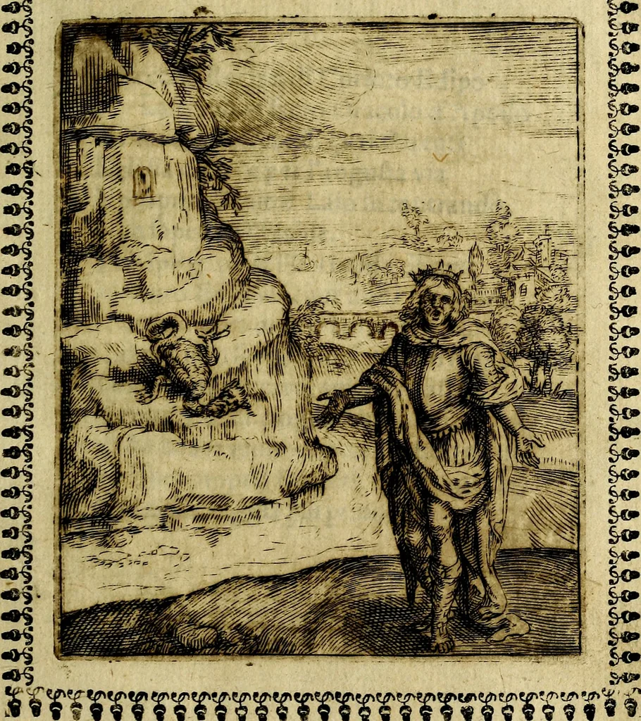 An illustration from Pavli Macii Emblemata .., 1628, leaf 144