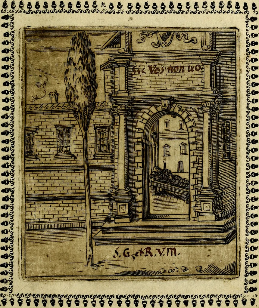 An illustration from Pavli Macii Emblemata .., 1628, leaf 152