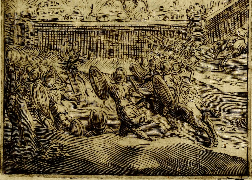 An illustration from Pavli Macii Emblemata .., 1628, leaf 180