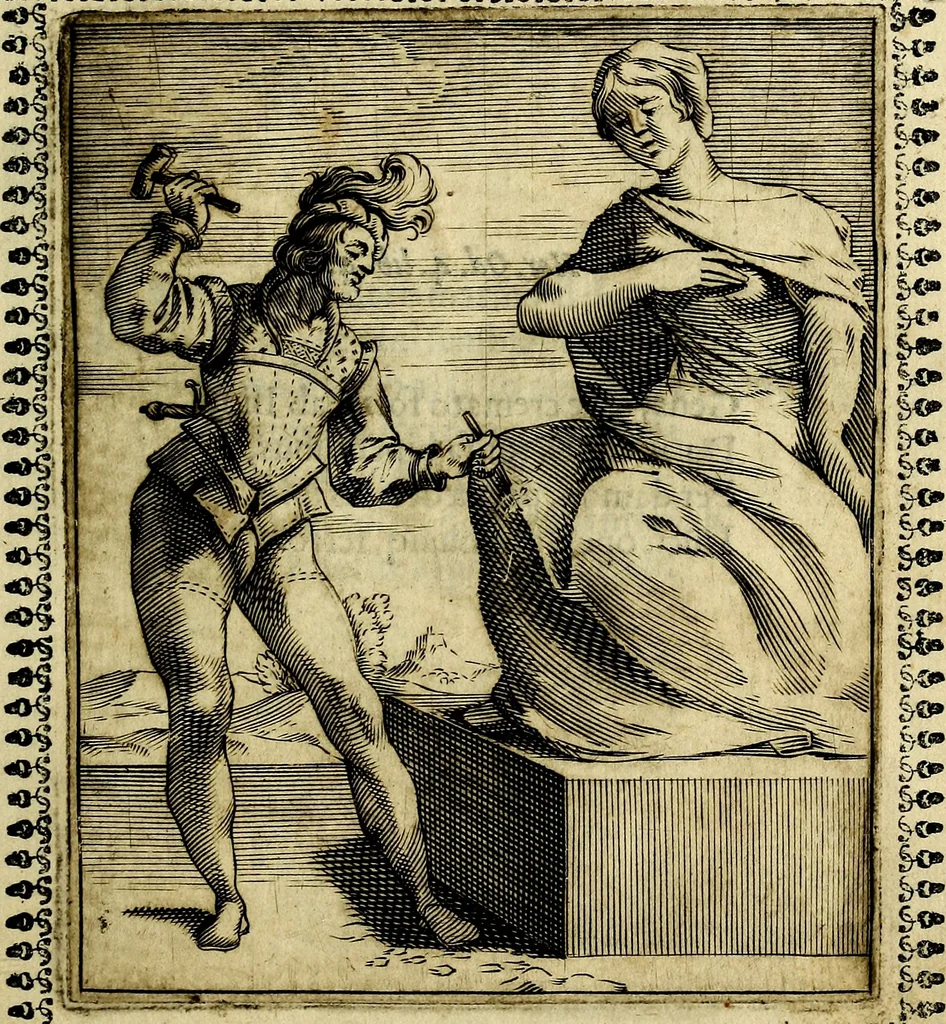 An illustration from Pavli Macii Emblemata .., 1628, leaf 200