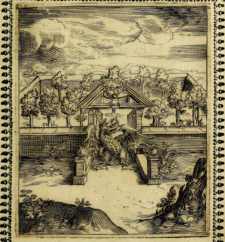 An illustration from Pavli Macii Emblemata .., 1628, leaf 216