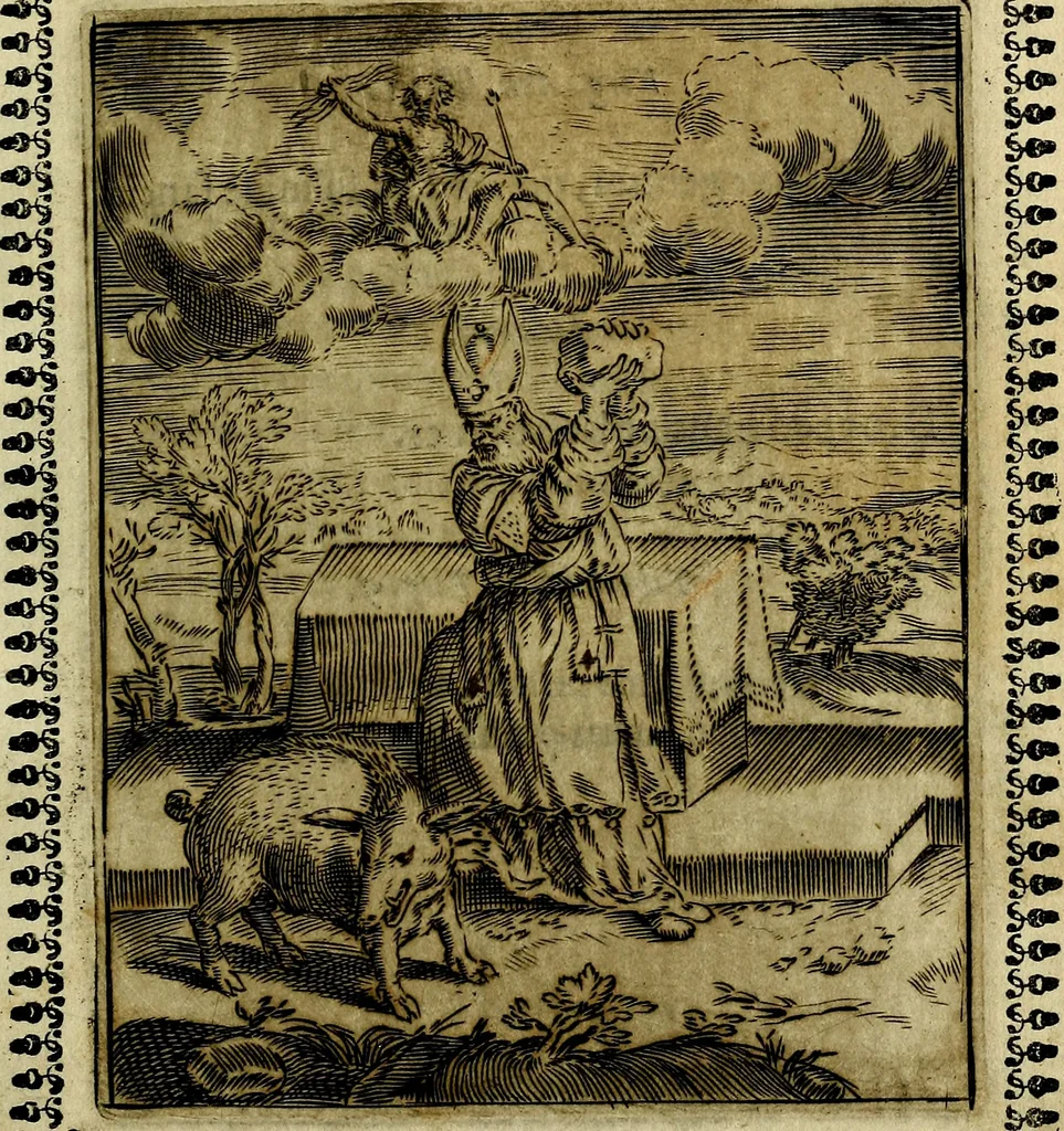 An illustration from Pavli Macii Emblemata .., 1628, leaf 24