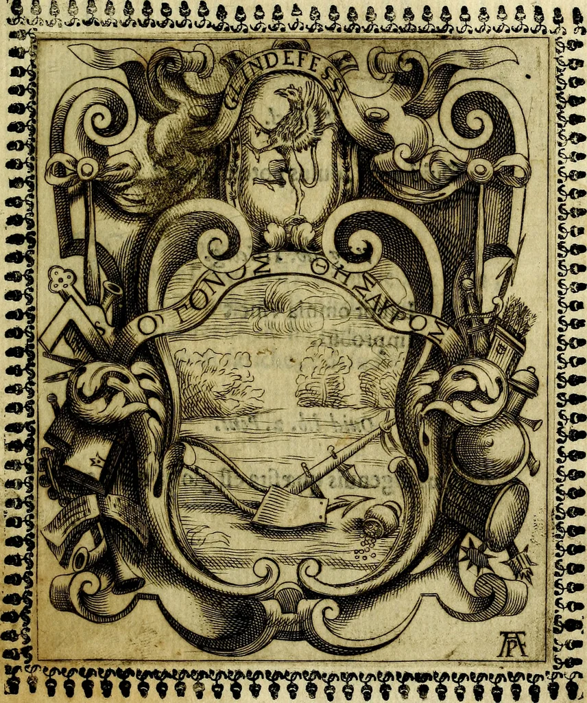An illustration from Pavli Macii Emblemata .., 1628, leaf 272
