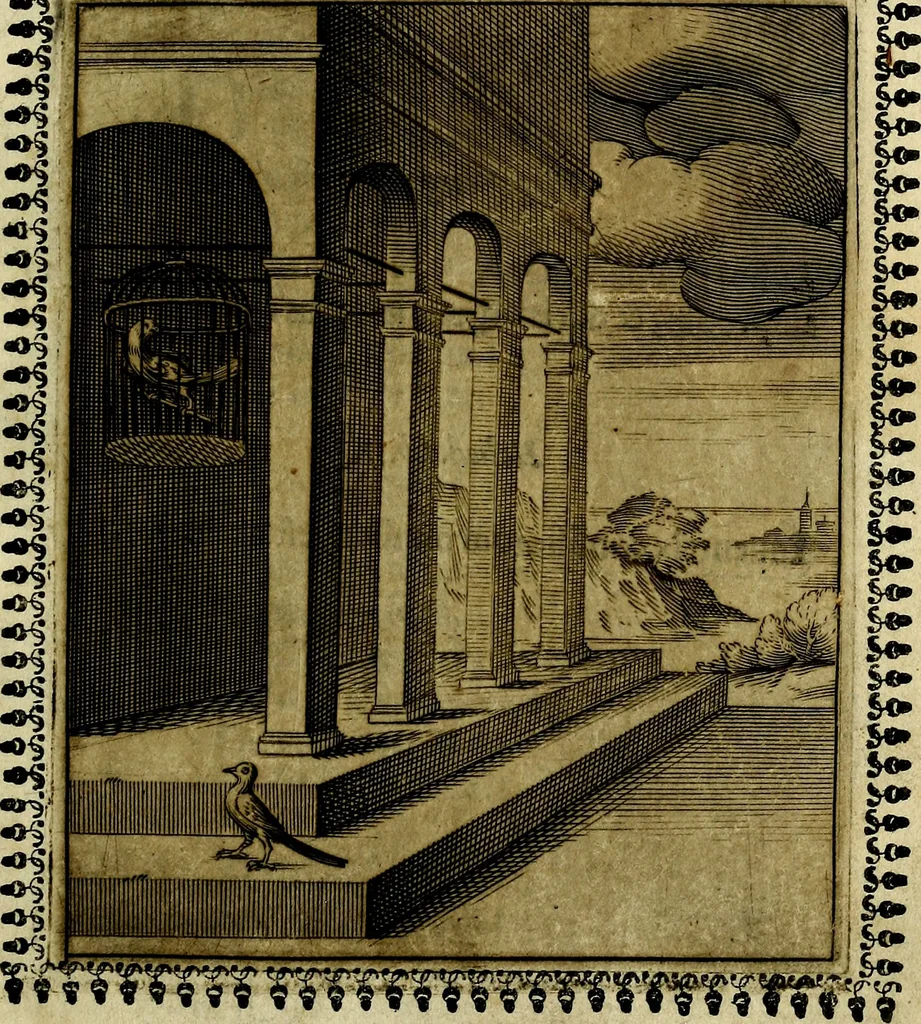 An illustration from Pavli Macii Emblemata .., 1628, leaf 36