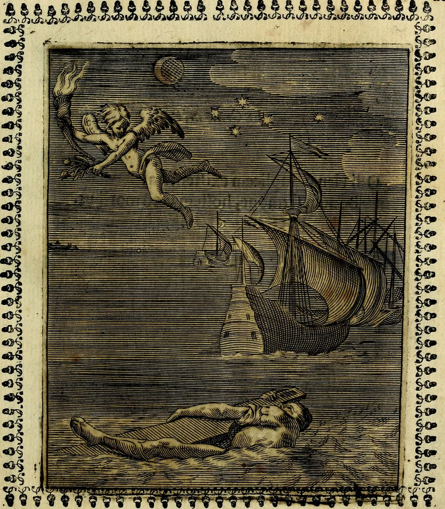 An illustration from Pavli Macii Emblemata .., 1628, leaf 44