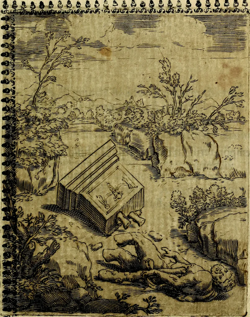 An illustration from Pavli Macii Emblemata .., 1628, leaf 48