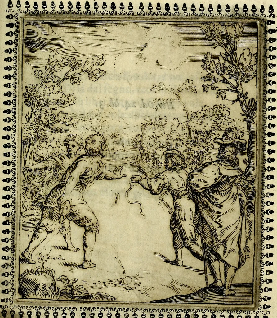 An illustration from Pavli Macii Emblemata .., 1628, leaf 102