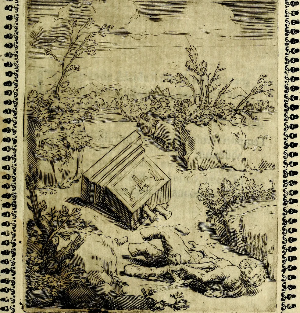 An illustration from Pavli Macii Emblemata .., 1628, leaf 50