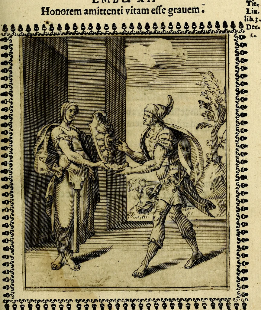 An illustration from Pavli Macii Emblemata .., 1628, leaf 54