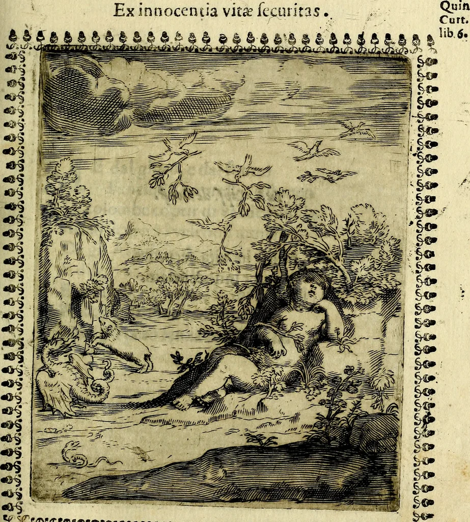 An illustration from Pavli Macii Emblemata .., 1628, leaf 82