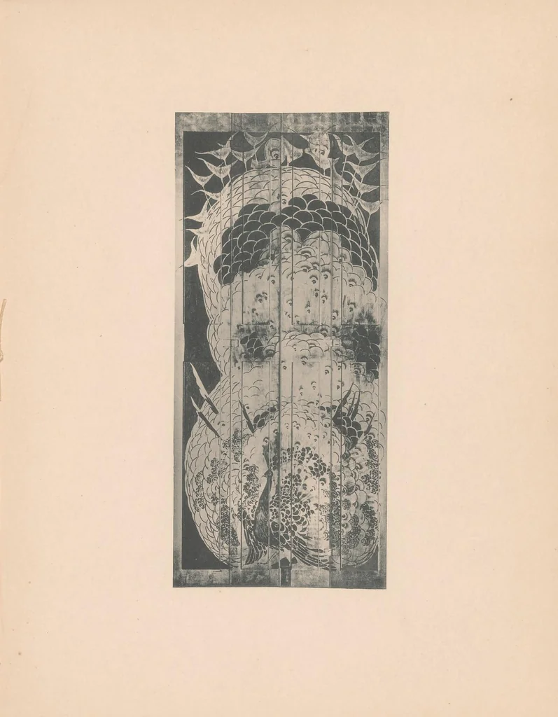 An illustration from The Peacock Room painted for Mr. F.R. Leyland by James McNeill Whistler, removed in its entirety from the late owner's residence & exhibited at Messrs. Obach's Galleries at 168 New Bond Street, London, W, 1904, leaf 13