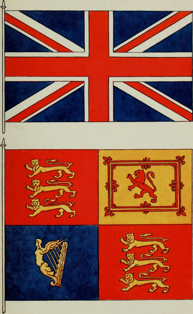An illustration from Peeps at heraldry, 1912, leaf 104