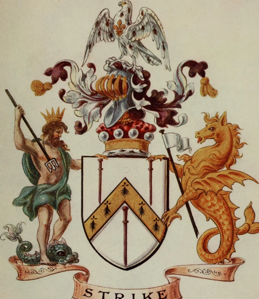 An illustration from Peeps at heraldry, 1912, leaf 68