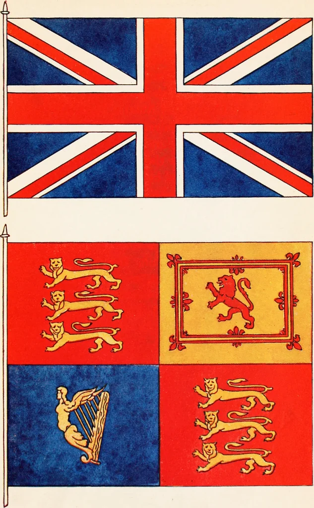 An illustration from Peeps at heraldry, 1912, leaf 106