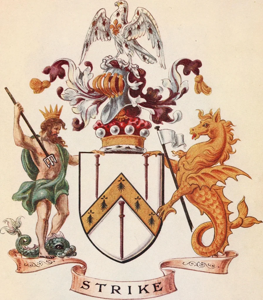 An illustration from Peeps at heraldry, 1912, leaf 70