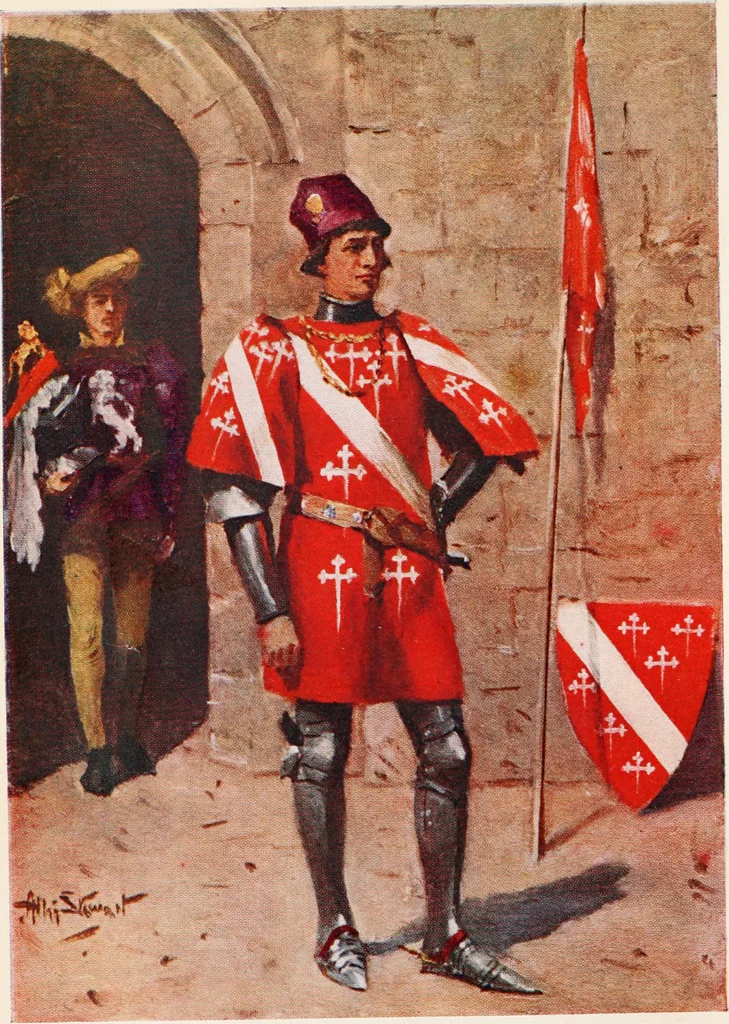 An illustration from Peeps at heraldry, 1912, leaf 9