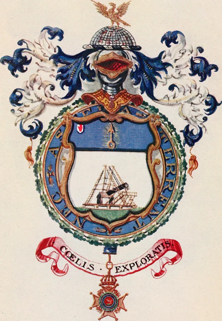 An illustration from Peeps at heraldry, 1912, leaf 97
