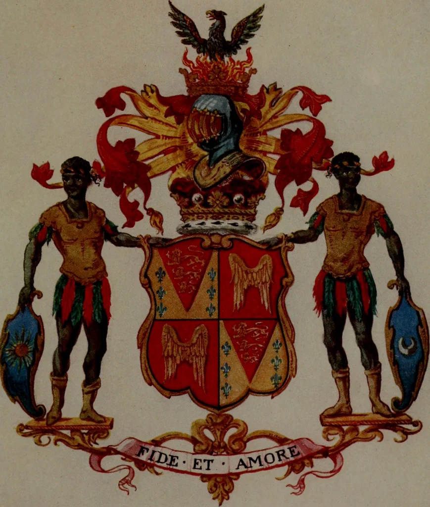 An illustration from Peeps at heraldry, 1912, leaf 32
