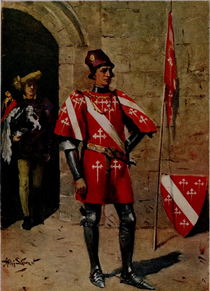 An illustration from Peeps at heraldry, 1912, leaf 7
