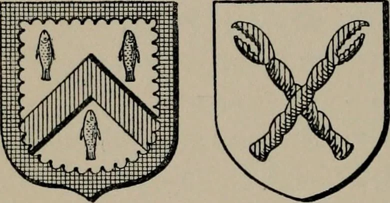 An illustration from Peeps at heraldry, 1912, leaf 79
