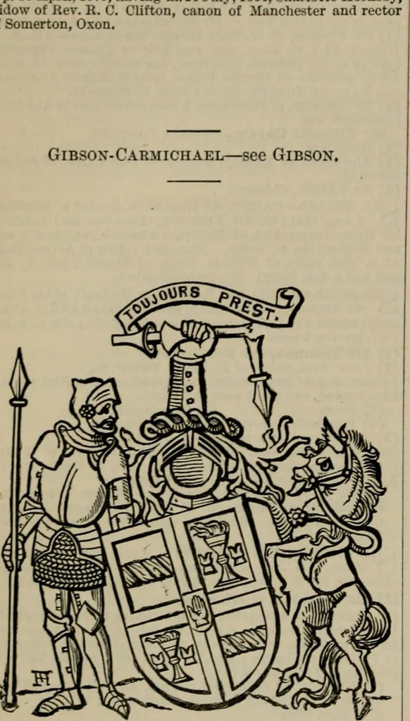 An illustration from The peerage, baronetage, and knightage of the British Empire : for 1882, 1883, leaf 143