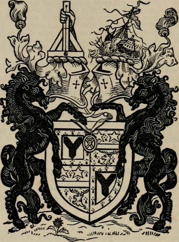 An illustration from The peerage, baronetage, and knightage of the British Empire : for 1882, 1883, leaf 198