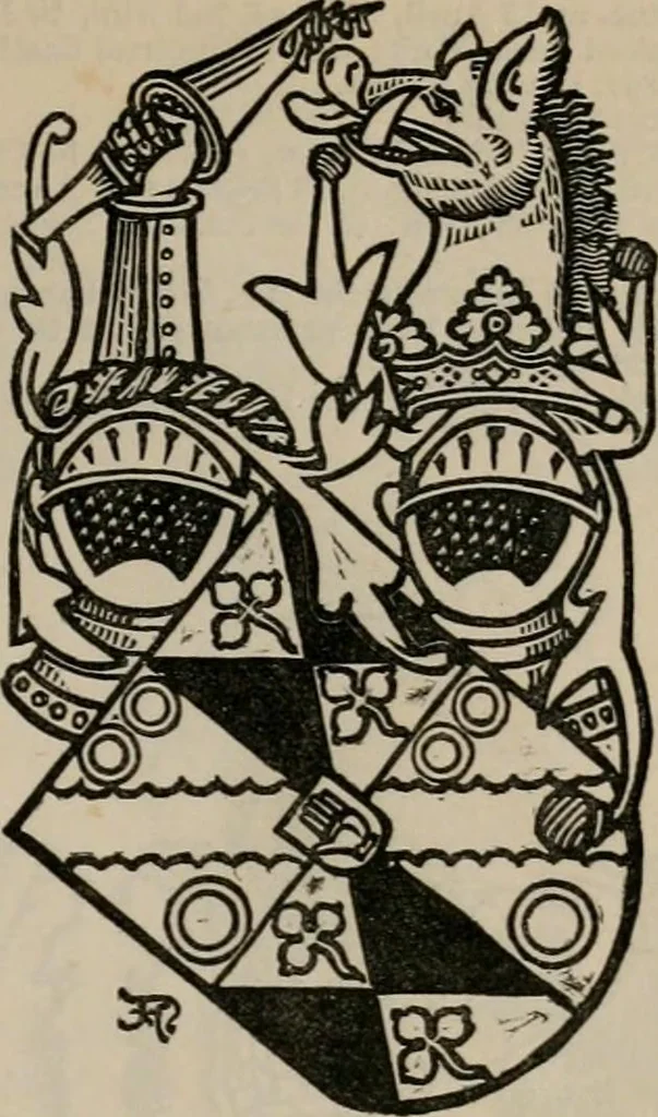 An illustration from The peerage, baronetage, and knightage of the British Empire : for 1882, 1883, leaf 218