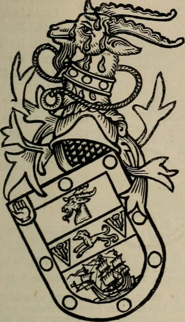 An illustration from The peerage, baronetage, and knightage of the British Empire : for 1882, 1883, leaf 374
