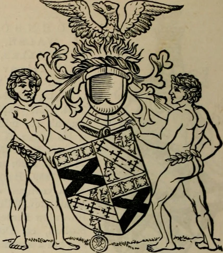 An illustration from The peerage, baronetage, and knightage of the British Empire : for 1882, 1883, leaf 383
