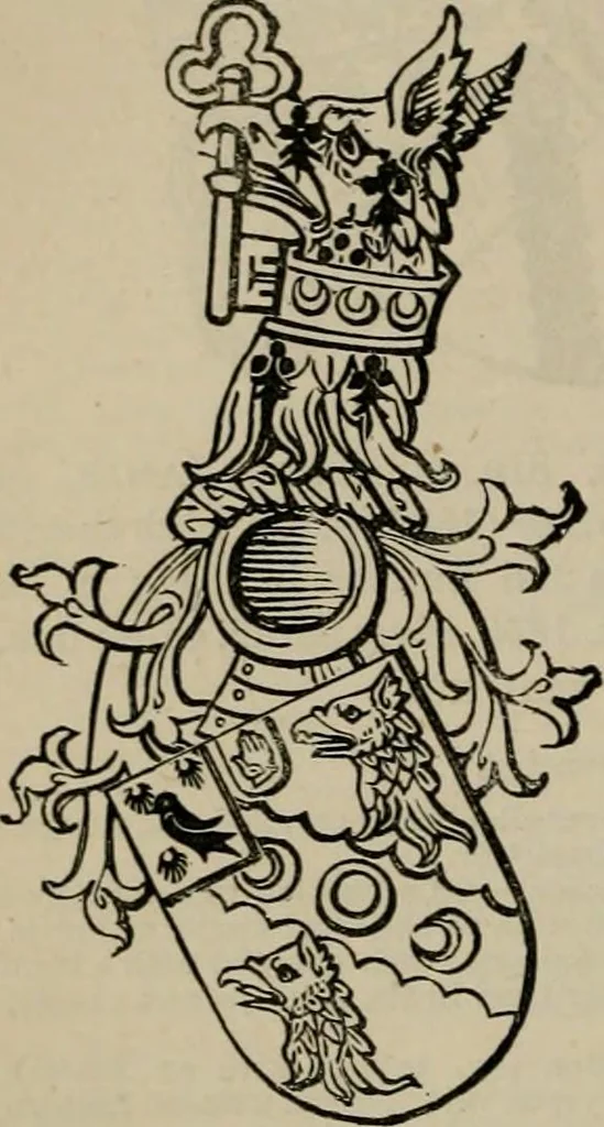 An illustration from The peerage, baronetage, and knightage of the British Empire : for 1882, 1883, leaf 387