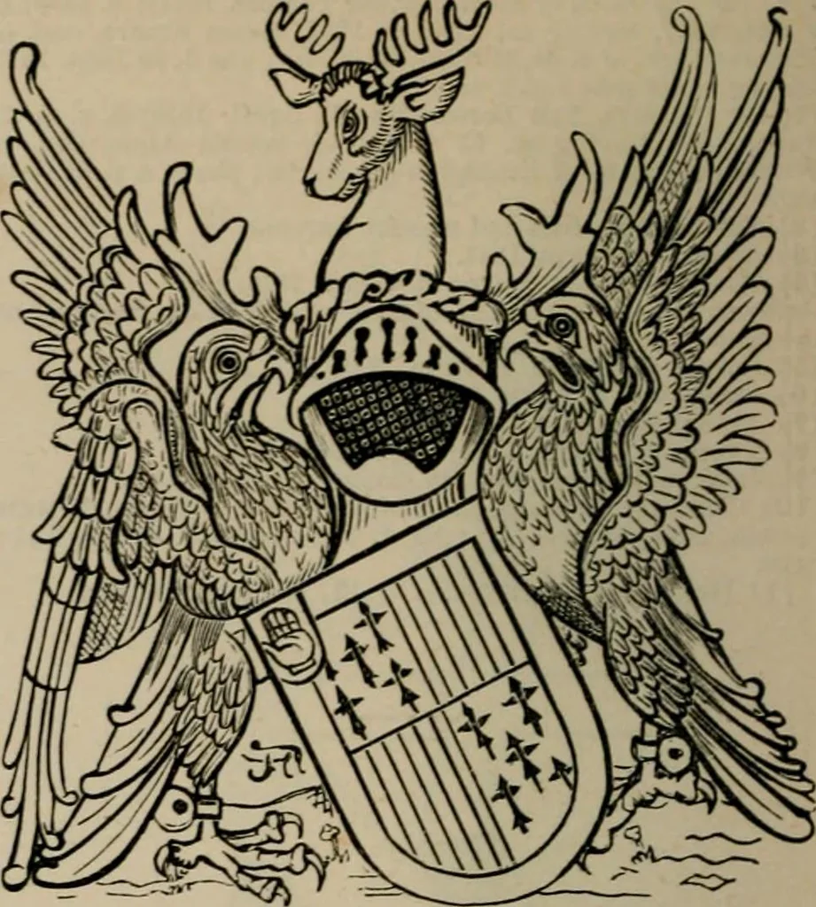 An illustration from The peerage, baronetage, and knightage of the British Empire : for 1882, 1883, leaf 399