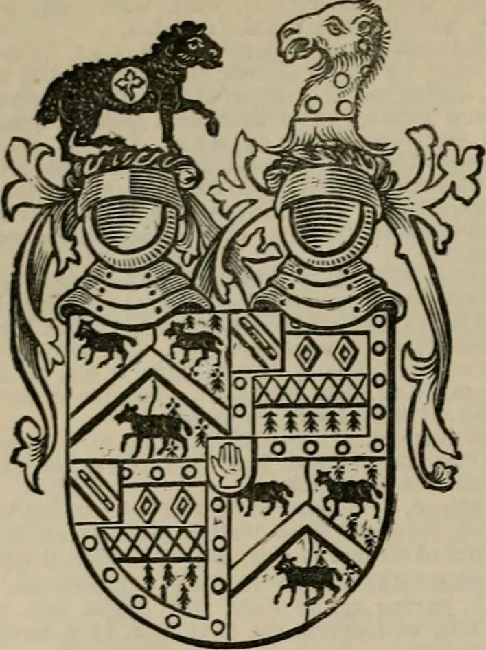 An illustration from The peerage, baronetage, and knightage of the British Empire : for 1882, 1883, leaf 405