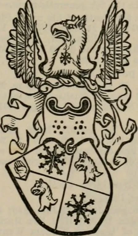 An illustration from The peerage, baronetage, and knightage of the British Empire : for 1882, 1883, leaf 406